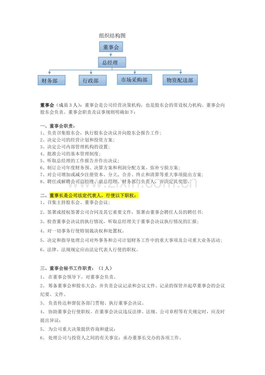 贸易公司组织架构和职能.doc_第1页