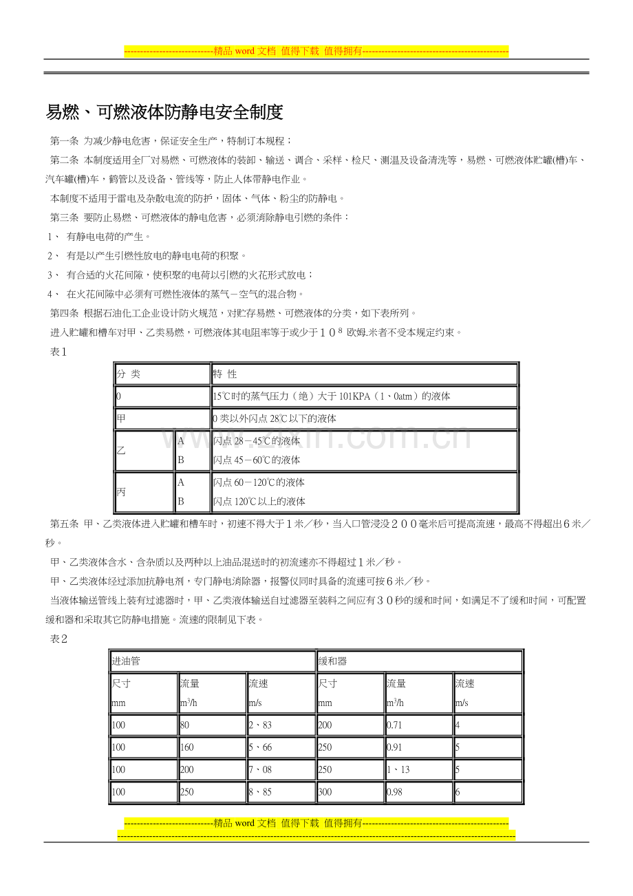 易燃、可燃液体防静电安全制度.doc_第1页