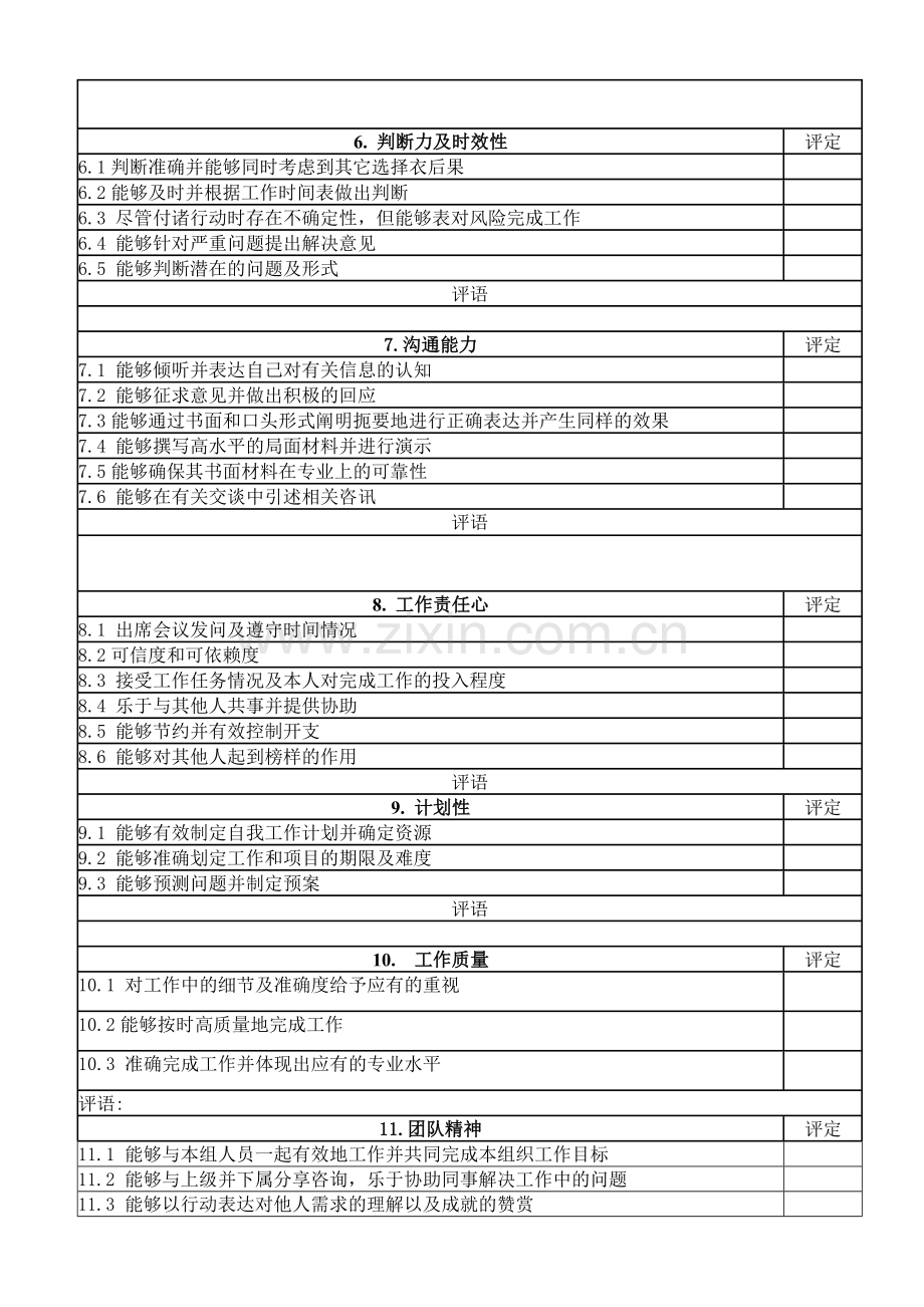 绩效考核综合能力考核表.doc_第3页