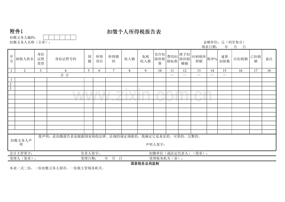 地税个人所得税申报表格.doc_第1页