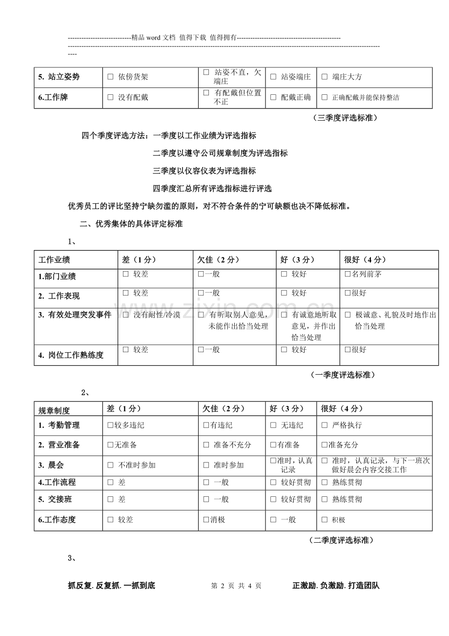 月度优秀员工推选方案.doc_第2页