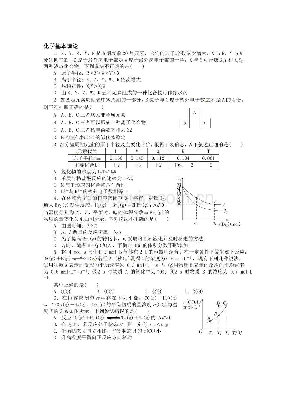 高三化学复习专项测试题12.doc_第1页