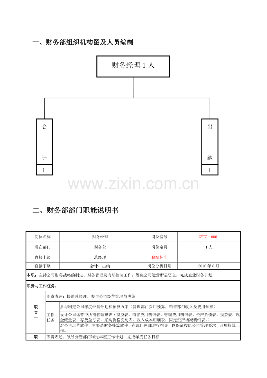 财务部组织架构及岗位职责.doc_第3页