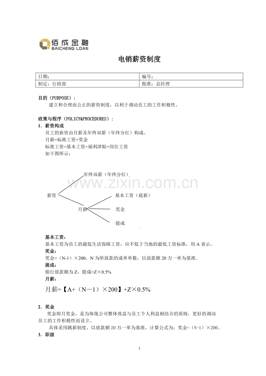 电销薪资制度.doc_第1页