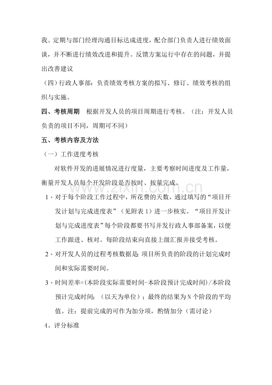 方策公司软件开发部绩效考核方案.doc_第2页