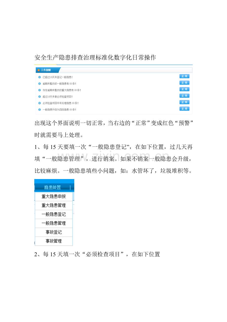 安全生产隐患排查治理标准化数字化日常操作.doc_第1页