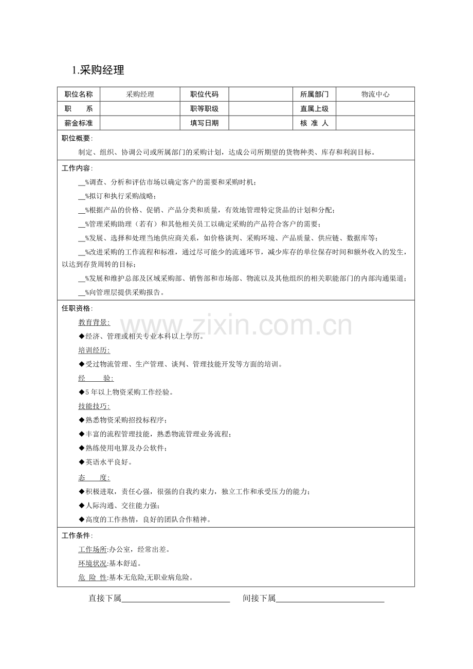 ajovtxa中-国经济管理大学-学员课件《某企业物流部组织机构图与岗位职责描述.doc_第2页