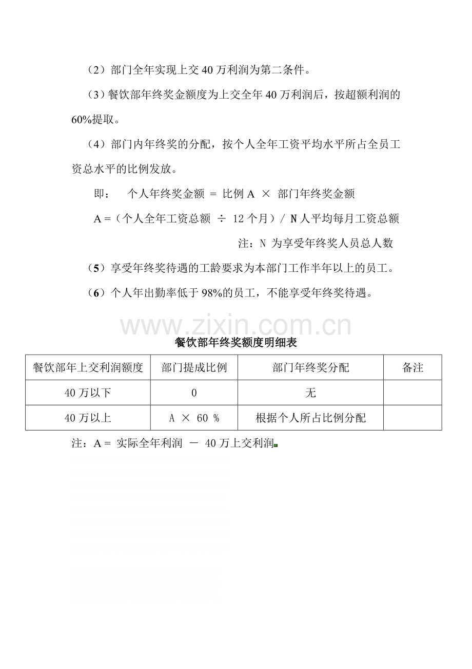 餐饮部薪金制度改革试行方案.doc_第2页