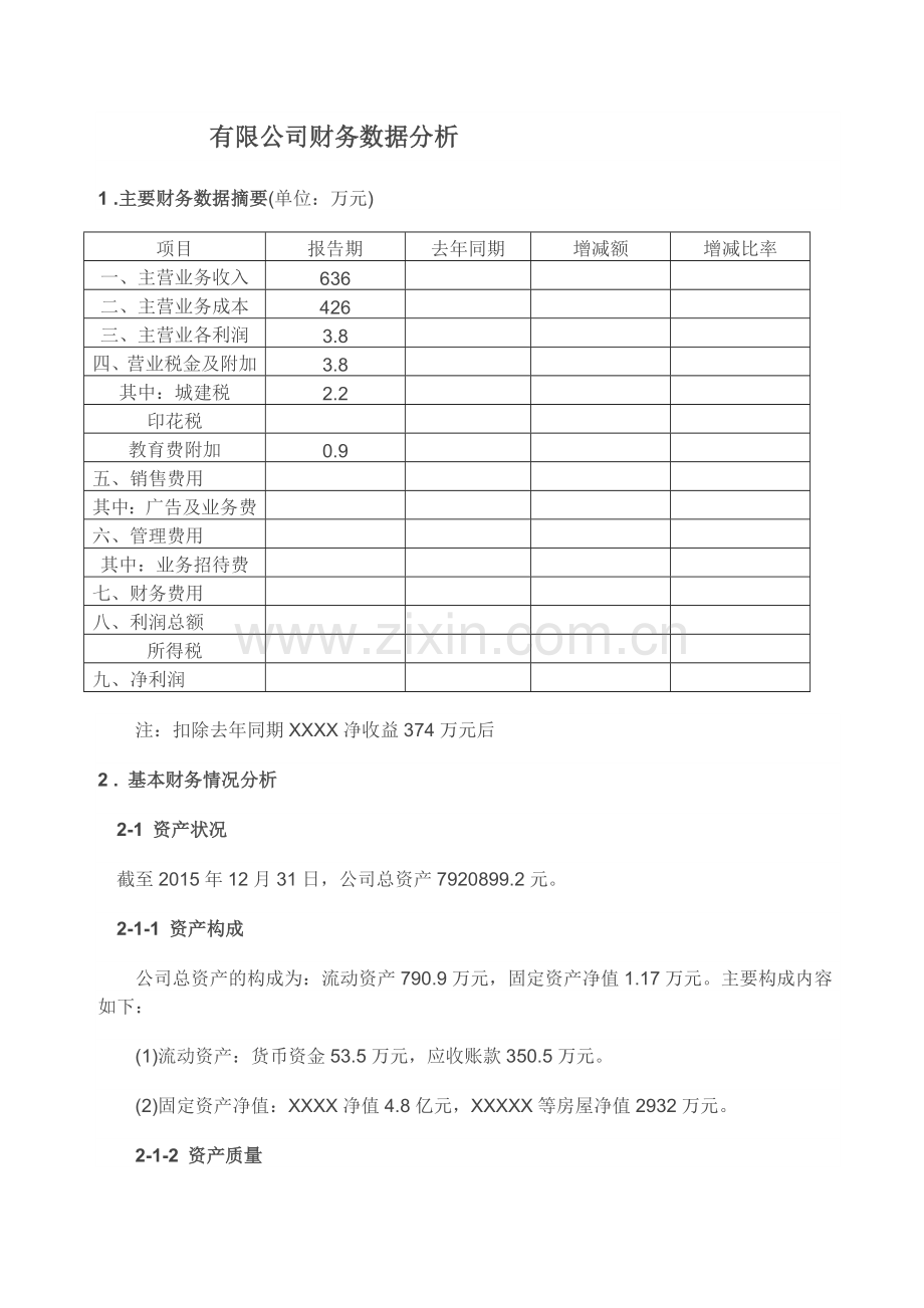 企业财务分析报告.doc_第1页