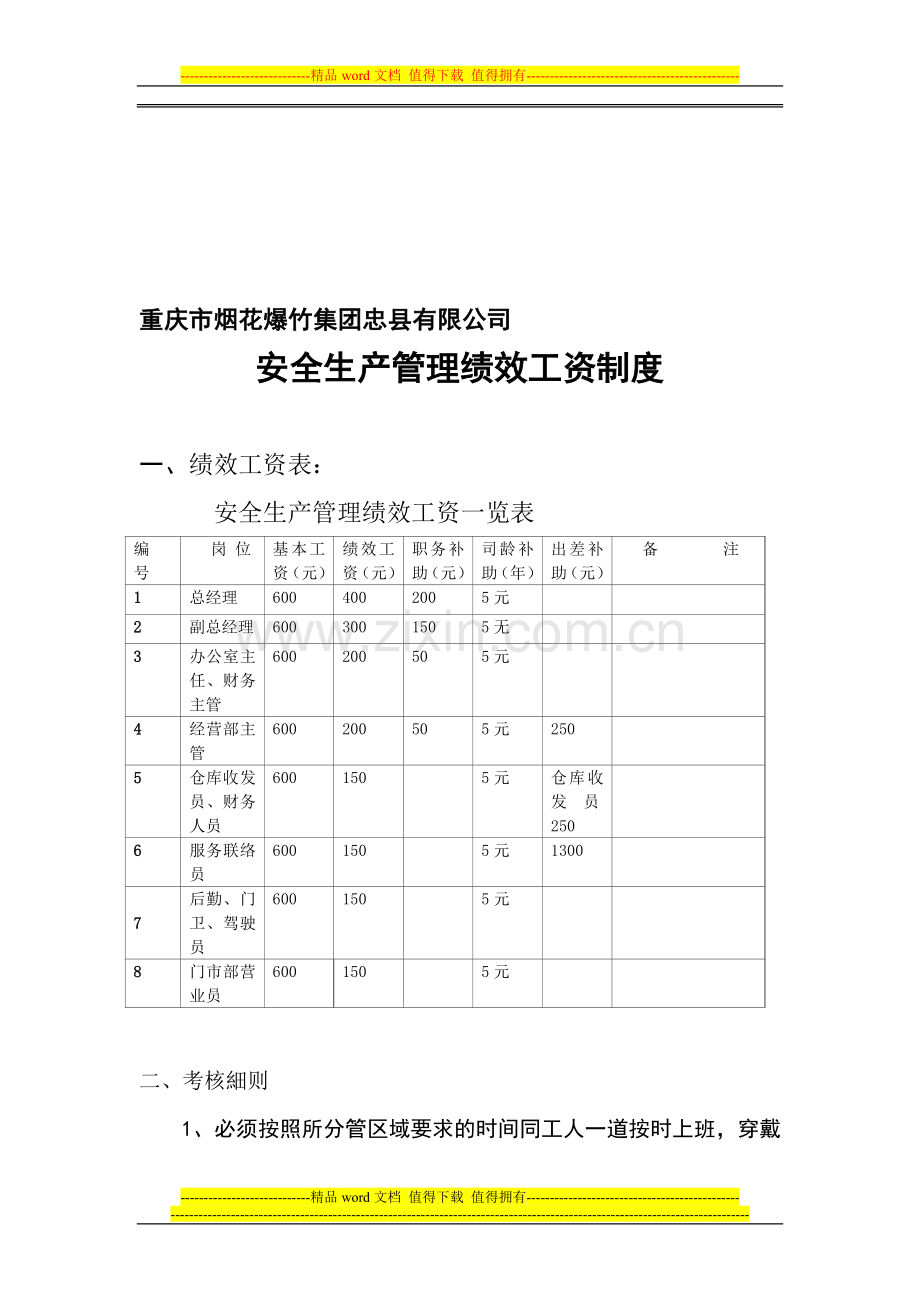 厂绩效工资制度.doc_第1页