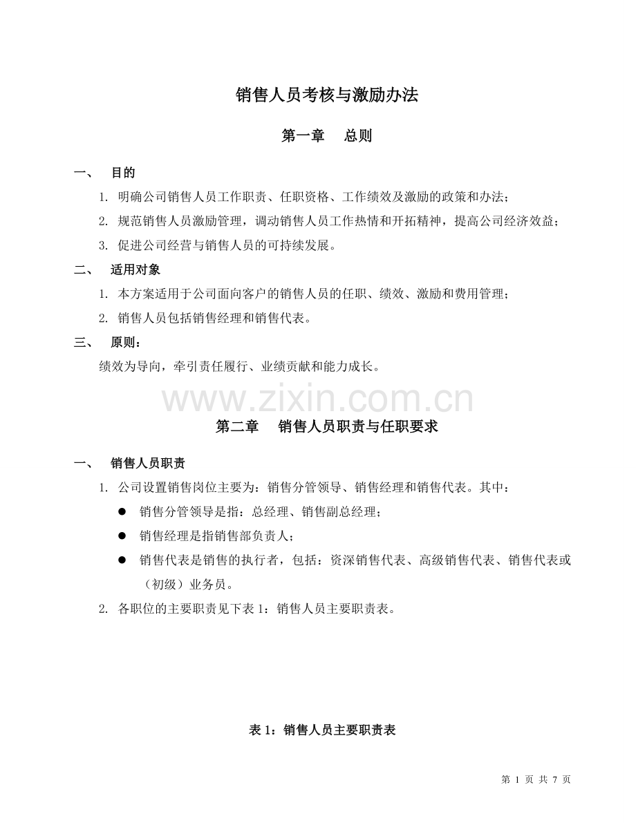 混凝土站销售人员考核与激励方案(补充版本).doc_第1页