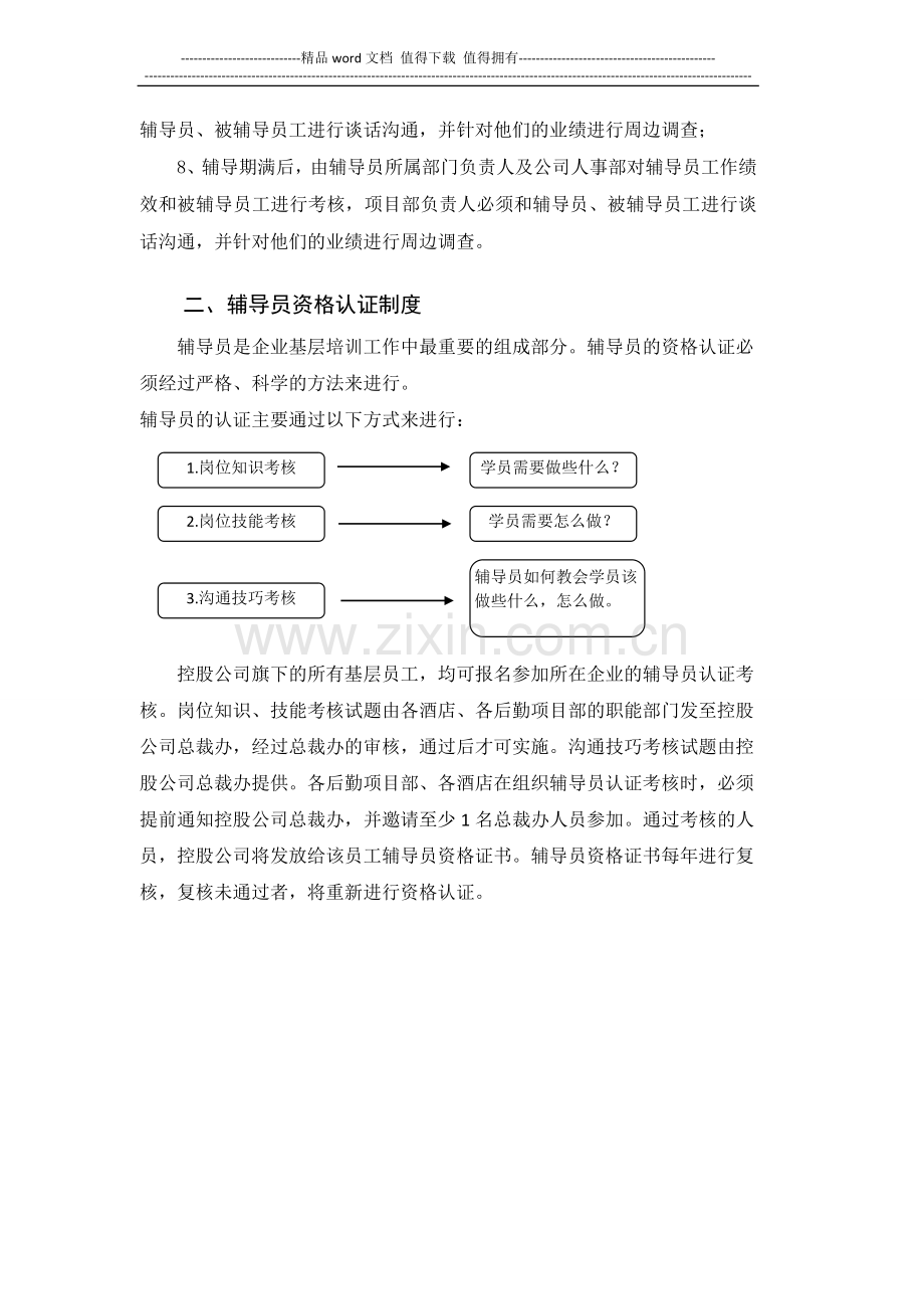 关于《新员工入职辅导管理制度》实施的意见(bd).doc_第2页