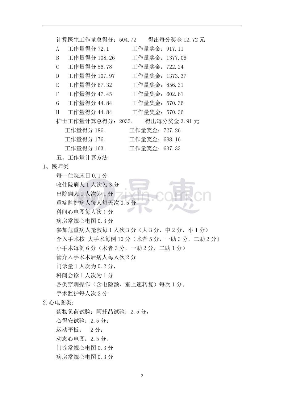 某科室绩效奖金二次分配方案.doc_第2页