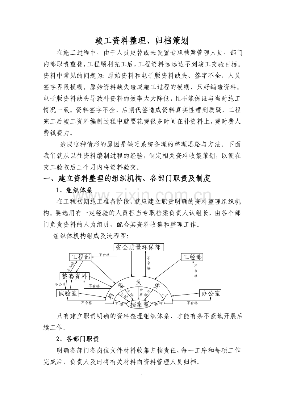 竣工资料整理、归档策划.doc_第1页