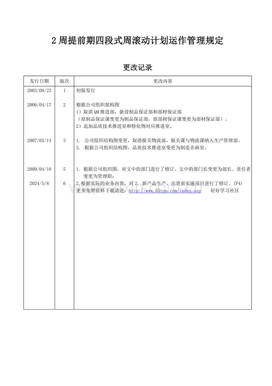 2周提前期四段式周滚动计划运作管理规定.doc_第2页