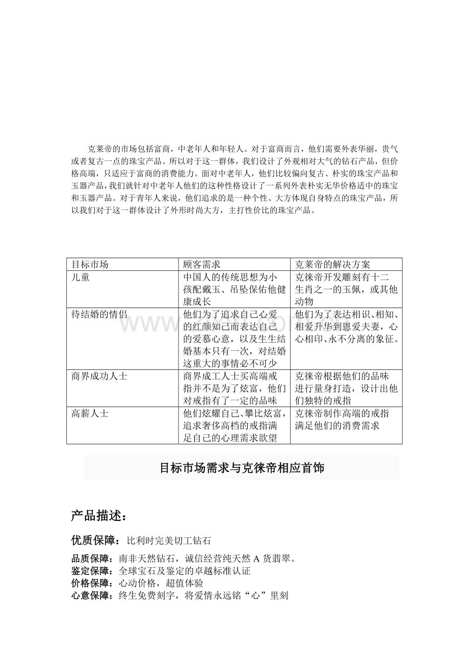 克徕帝产品营销策划书.doc_第2页