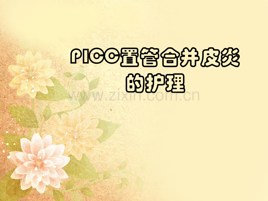 PICC置管合并皮炎的护理.ppt_第1页