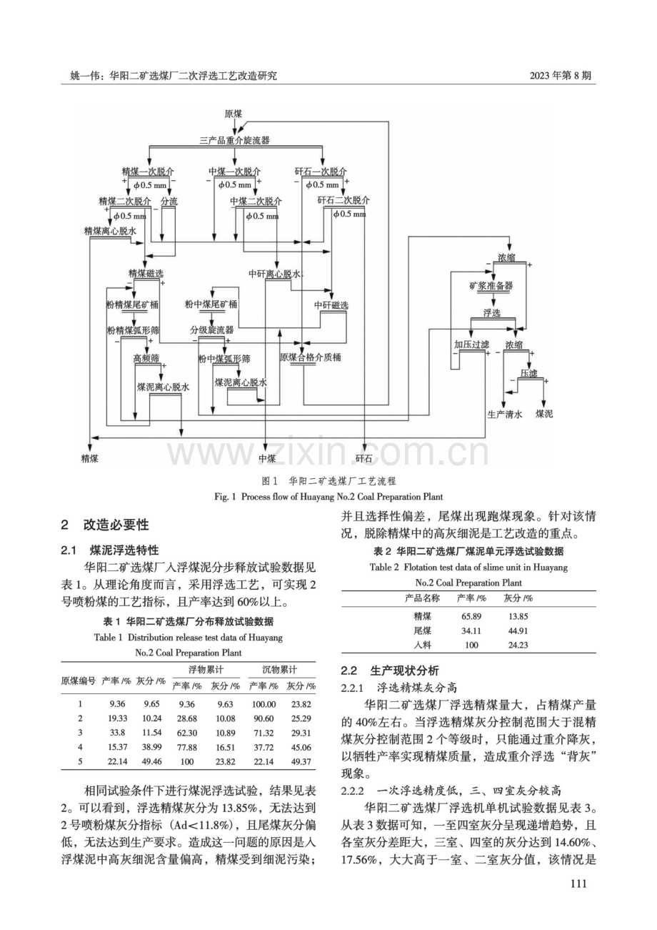 华阳二矿选煤厂二次浮选工艺改造研究.pdf_第2页