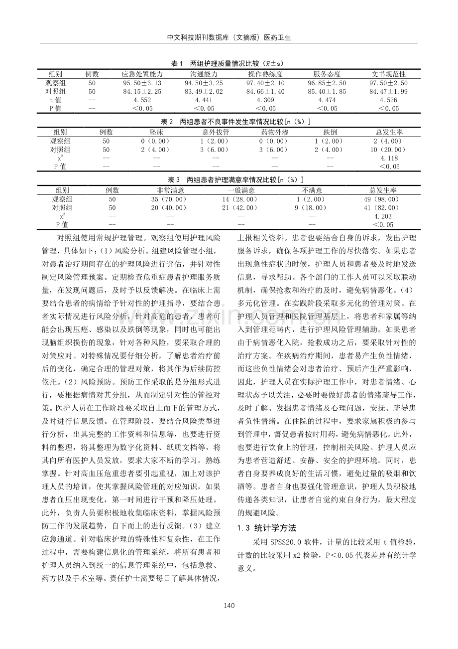 护理风险管理对重症护理患者的影响.pdf_第2页