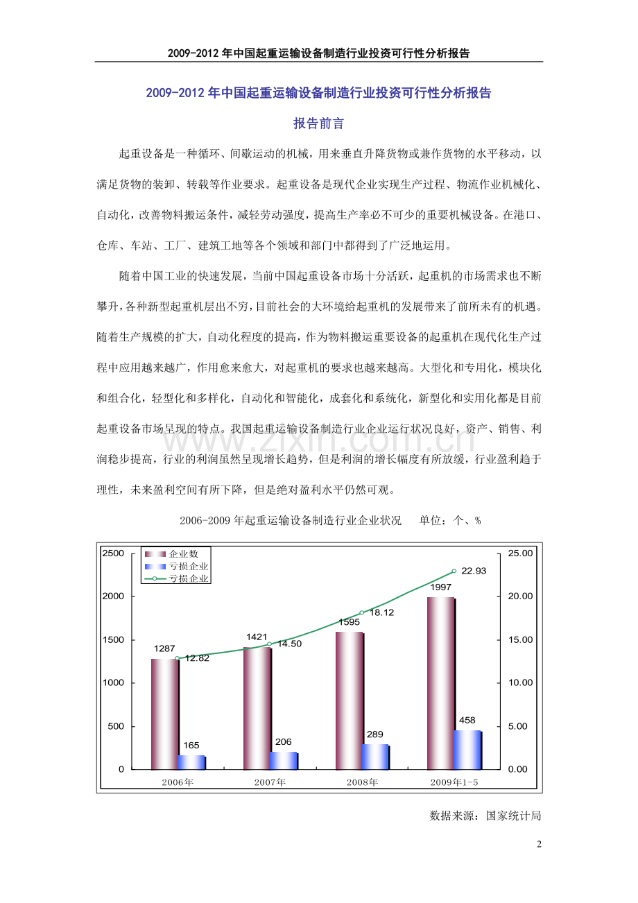 2009-2012年中国起重运输设备制造行业投资可行性分析报告.doc_第2页