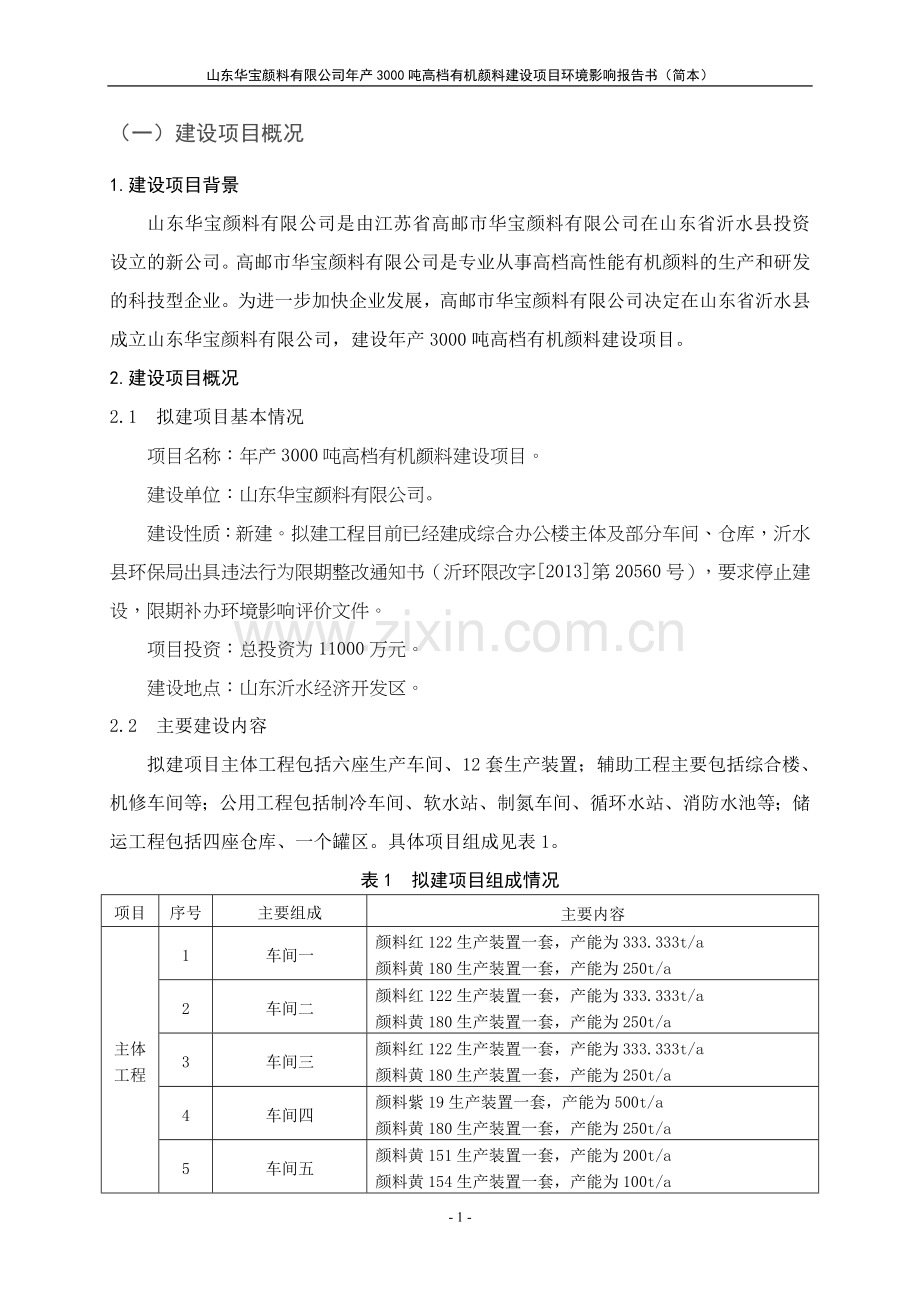 年产3000吨高档有机颜料建设项目环境影响报告书.doc_第3页