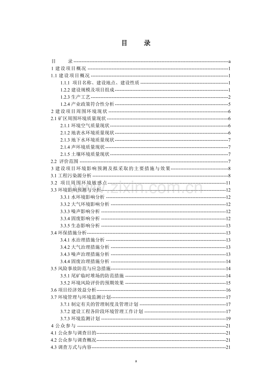 叶河矿业有限责任公司300td金矿选矿工程申请立项环境影响评估报告书.doc_第1页