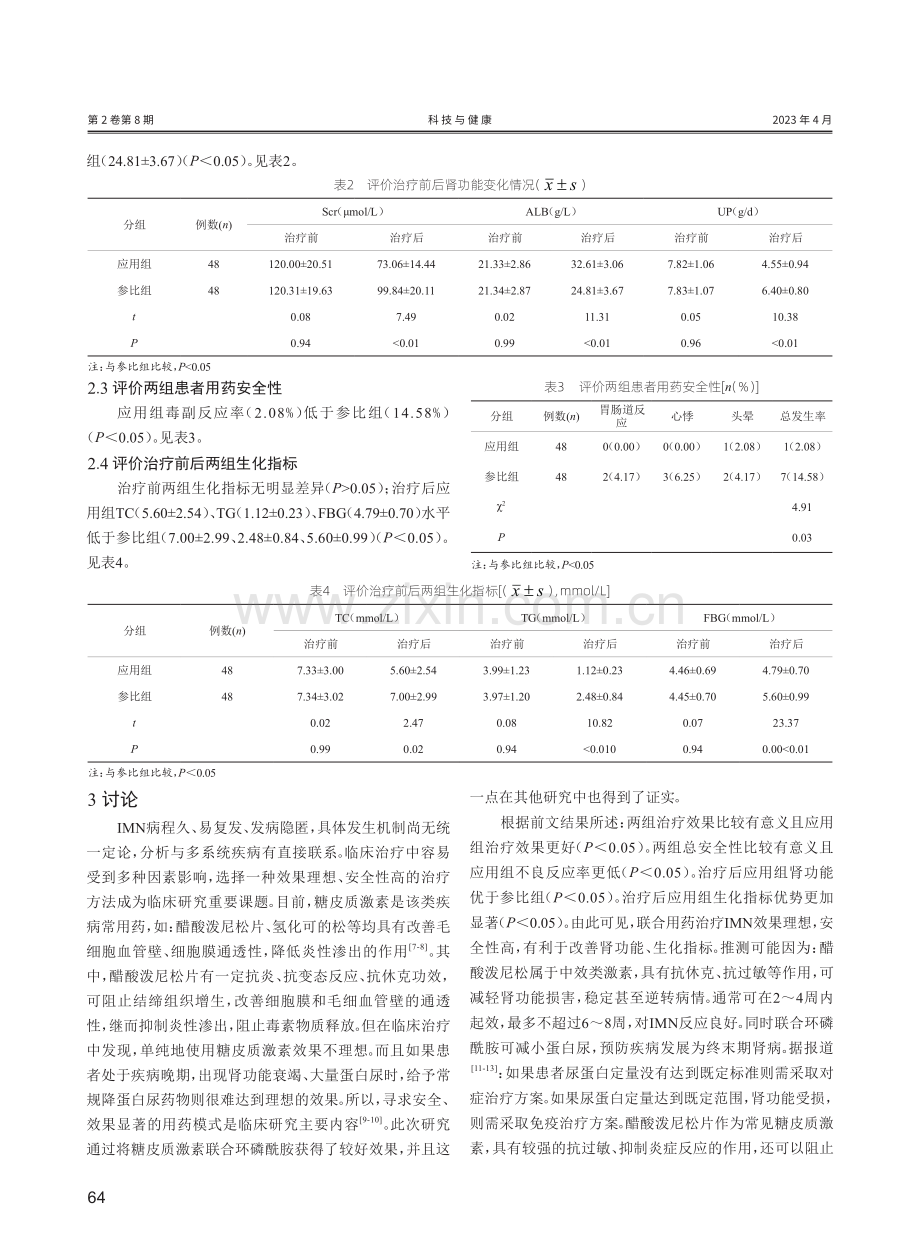 环磷酰胺联合糖皮质激素治疗特发性膜性肾病的效果及安全性研究.pdf_第3页