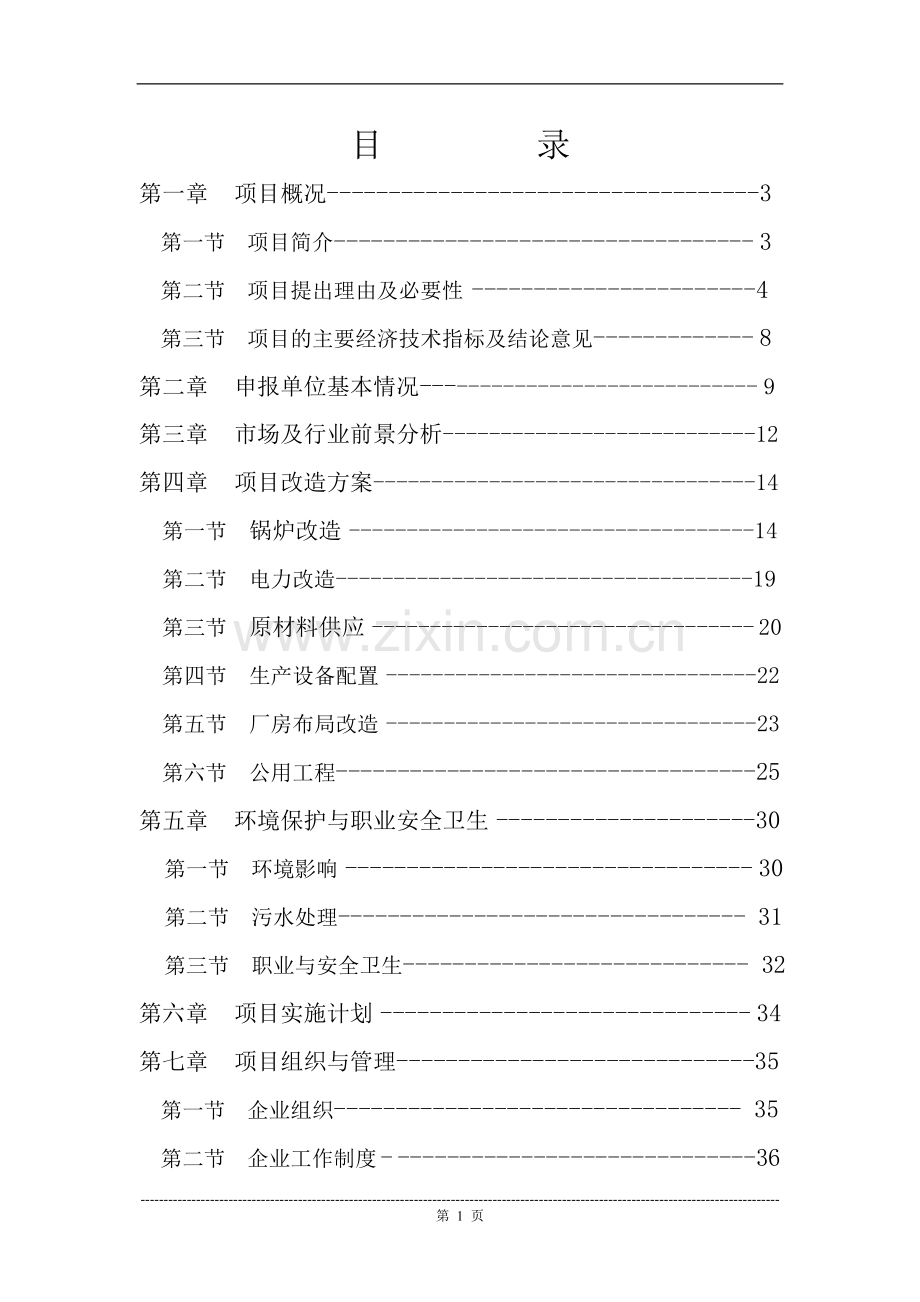 纺织有限公司锅炉及电力设施技术改造建设可行性研究报告.doc_第1页