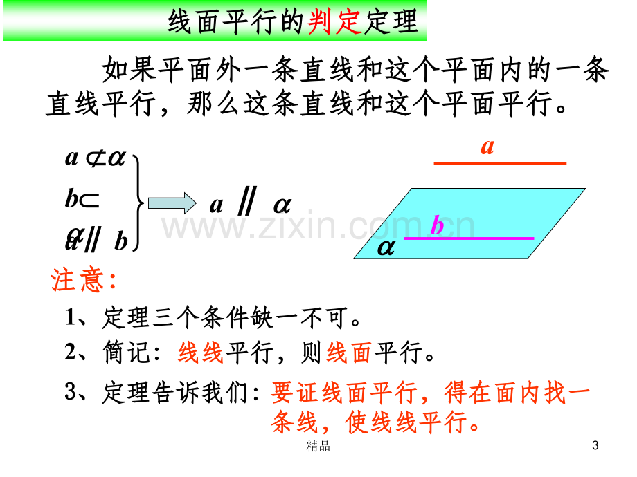 线面平行、面面平行的性质与判定定理.ppt_第3页