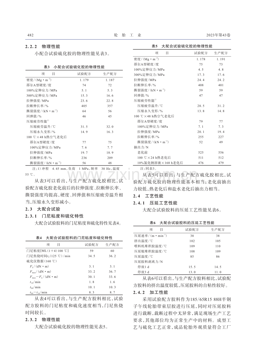 环保型酚醛树脂在半钢子午线轮胎带束层胶中的应用.pdf_第3页