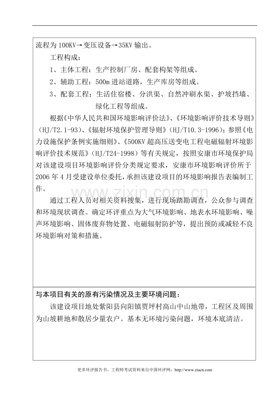 紫阳向阳110kv变电站申请建设环境影响评估报告表.doc_第2页