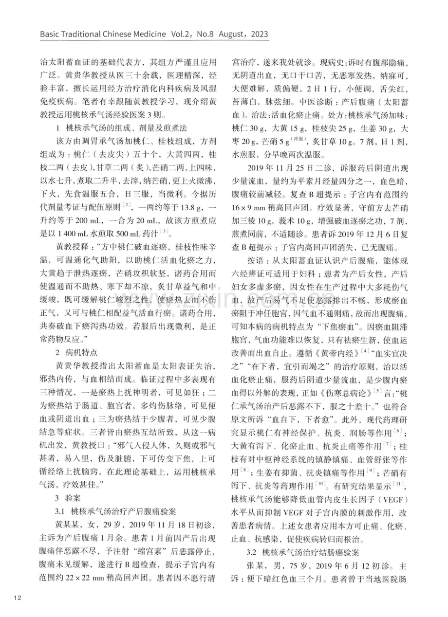 黄贵华教授应用桃核承气汤验案3则.pdf_第2页