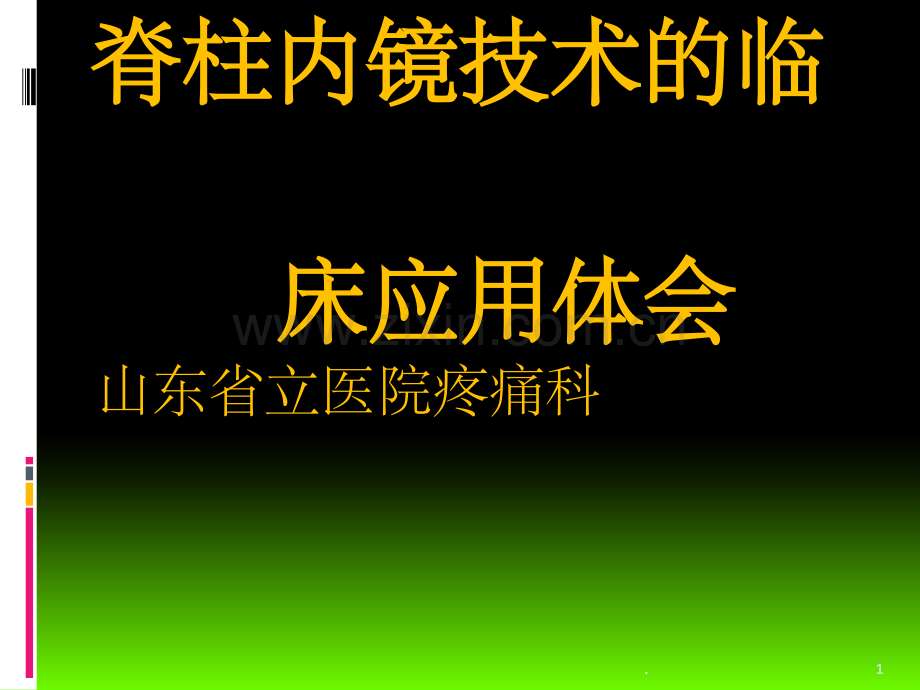 脊柱内镜技术的临床应用.ppt_第1页