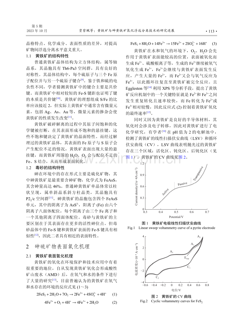 黄铁矿与砷黄铁矿氧化浮选分离技术的研究进展.pdf_第2页