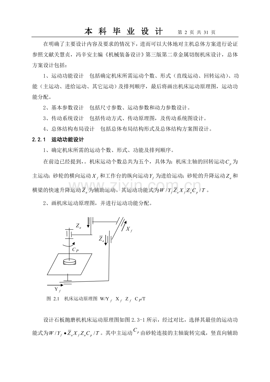 龙门铣床-毕业设计正文.doc_第2页