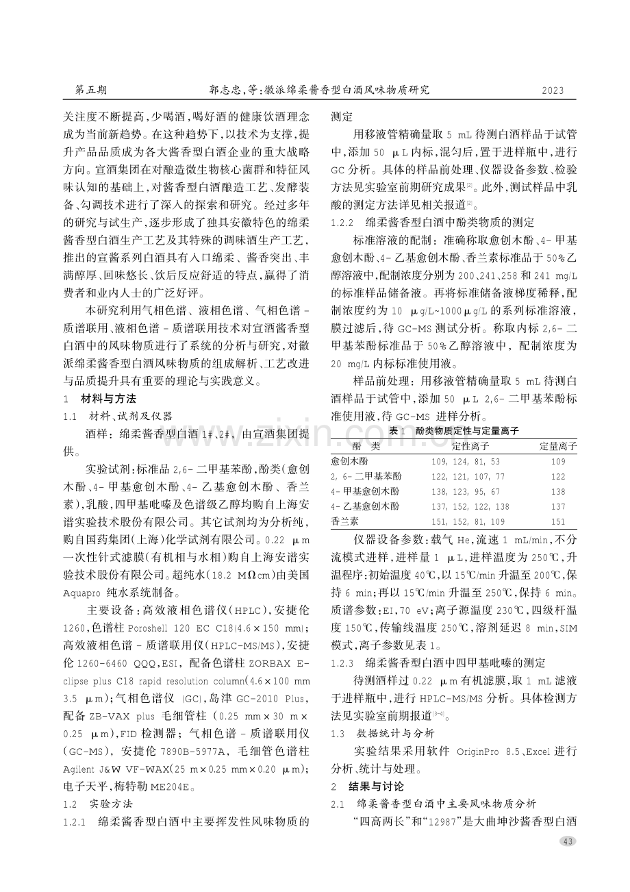 徽派绵柔酱香型白酒风味物质研究.pdf_第2页