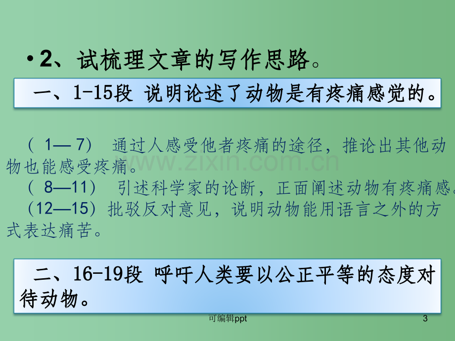 高中语文集体备课资料-3.12《动物的疼痛》-北京版必修1.ppt_第3页