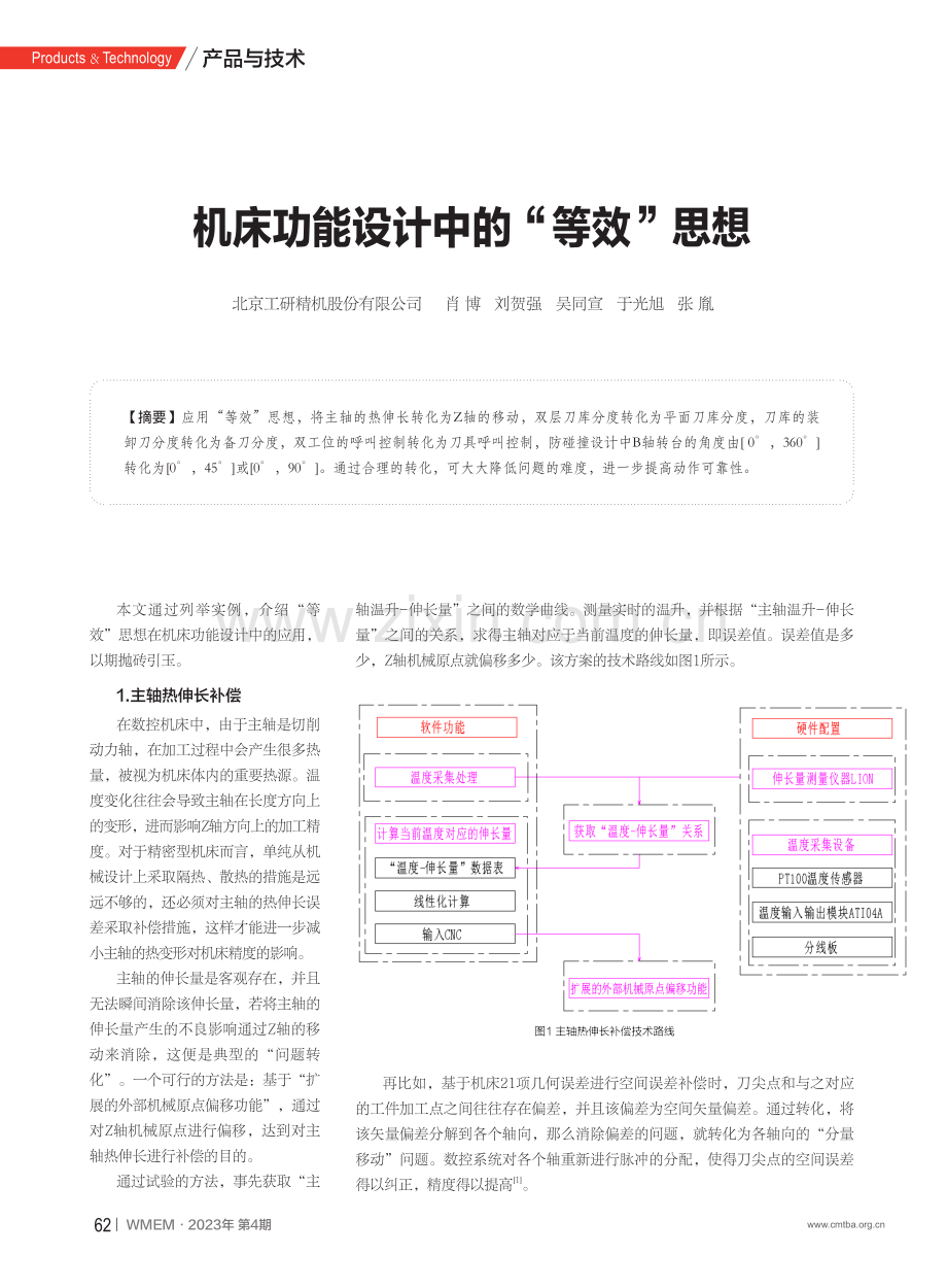 机床功能设计中的“等效”思想.pdf_第1页