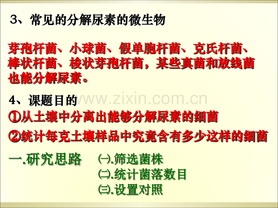 分解尿素的细菌的分离和计数.ppt_第3页