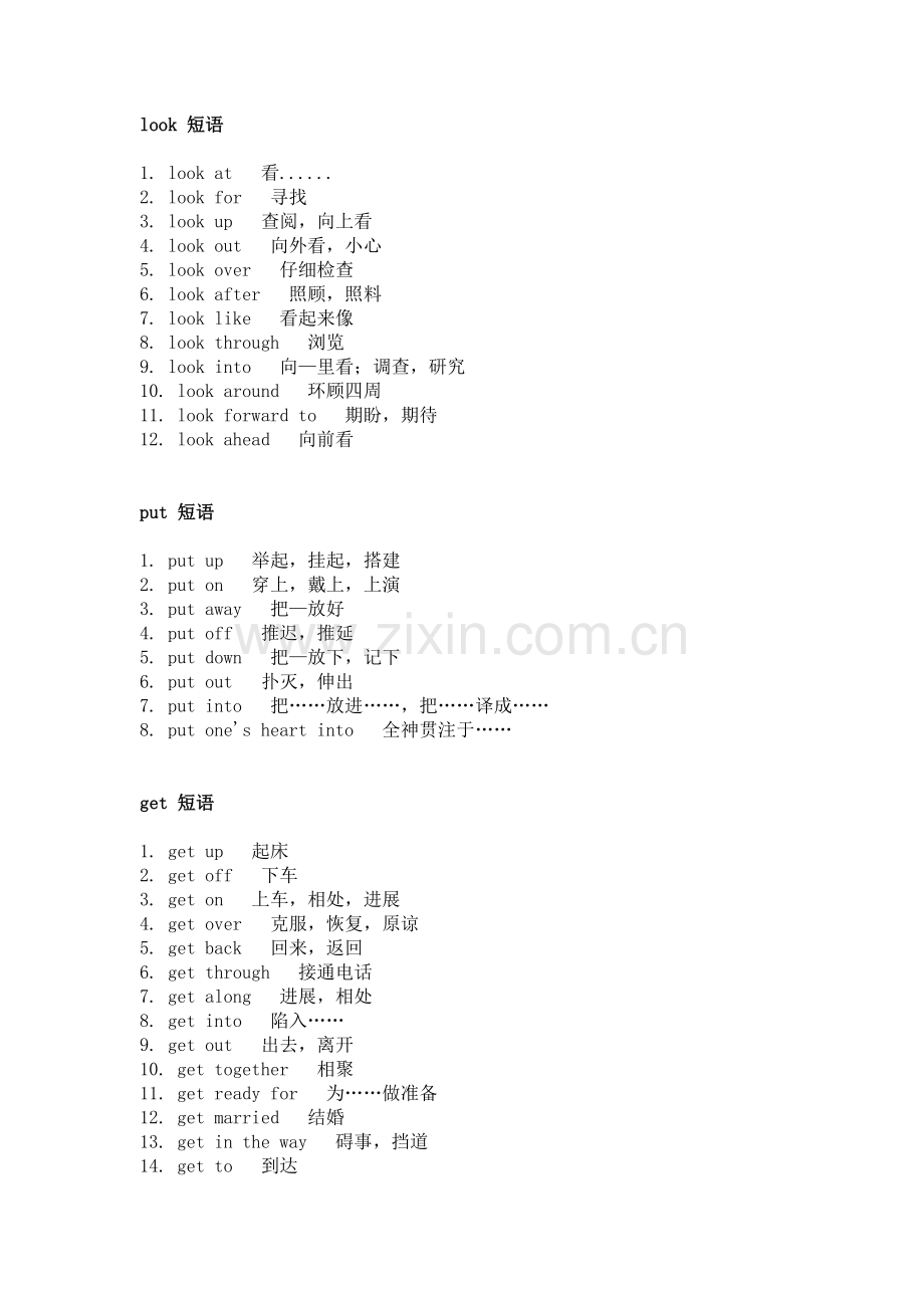 初中英语21类重点短语分类.docx_第1页