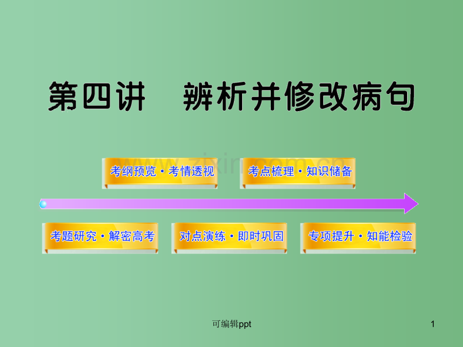 高中语文全程复习方略配套-3.4-辨析并修改病句-苏教版.ppt_第1页