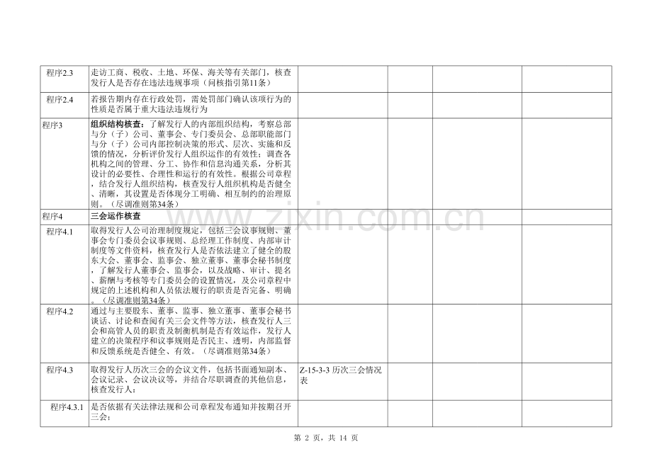 首次公开发行股票(IPO)尽职调查底稿之组织机构与内部控制调查.xlsx_第2页