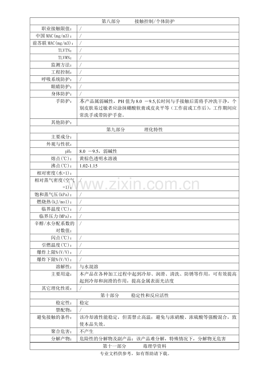 乳化液MSDS.doc_第3页