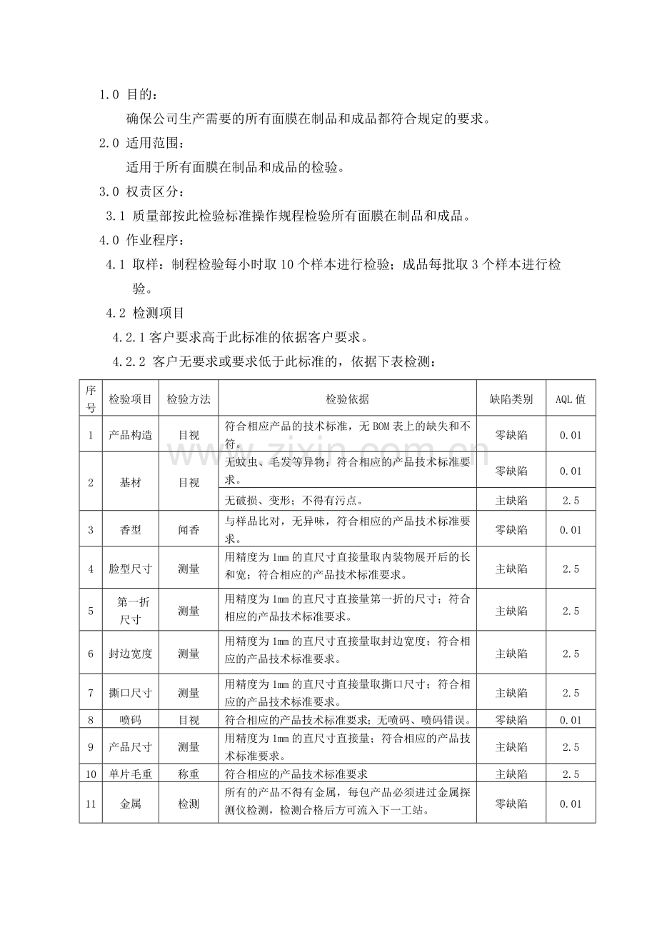 面膜检验管理制度.doc_第1页