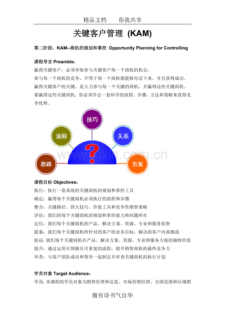 苏州昊略企管销售培训课程之关键客户管理II商机规划和掌控.doc_第1页