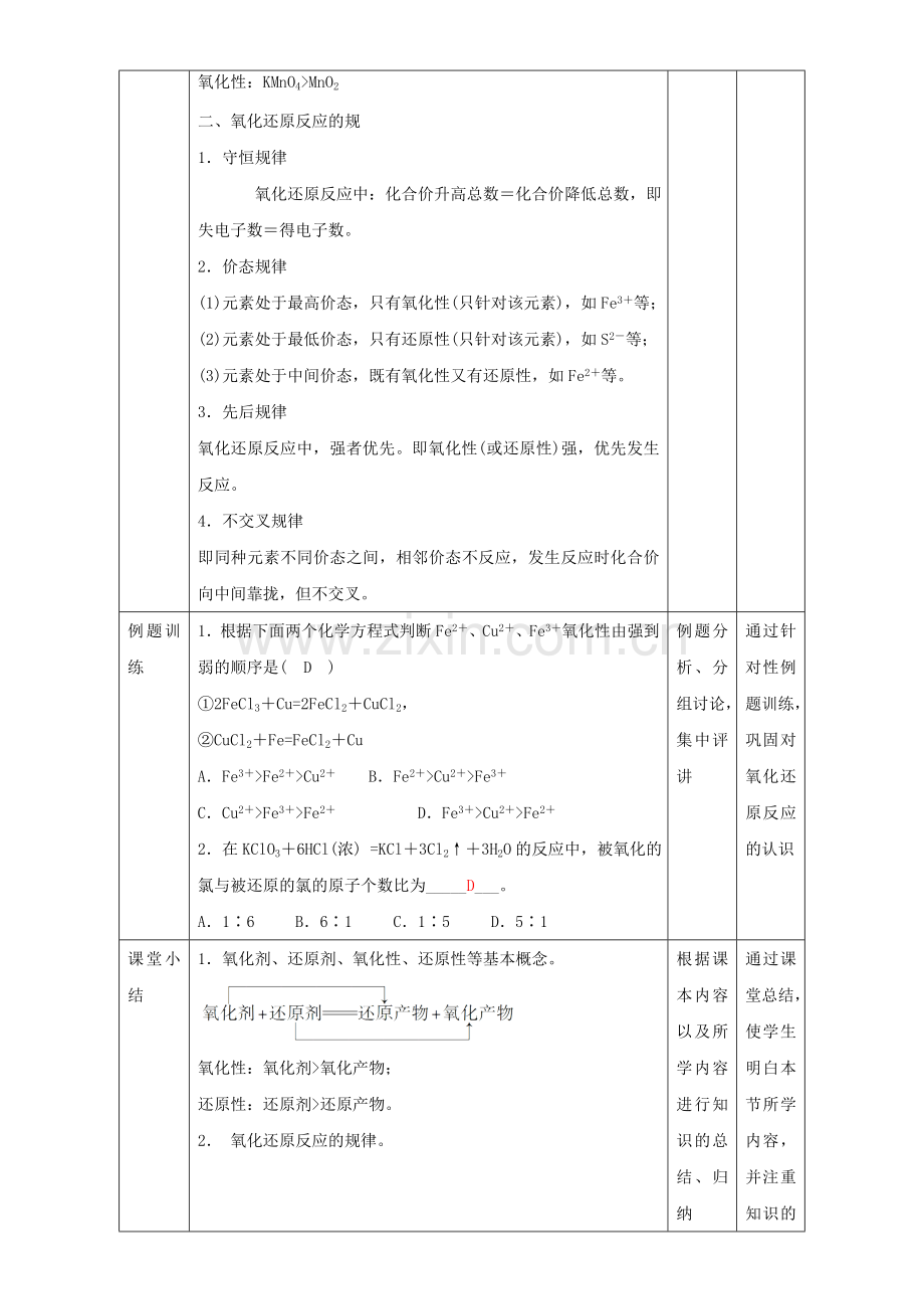 高一化学--氧化剂和还原剂教学设计.doc_第3页