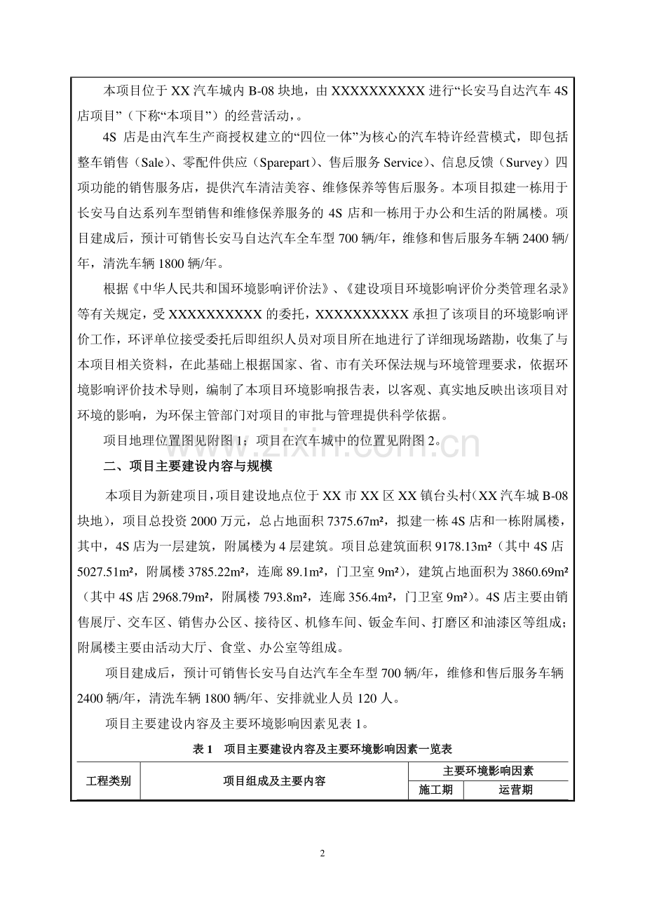 长安马自达4S店建设项目环境影响评价报告表.doc_第3页