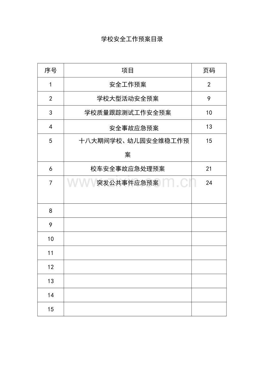 学校安全工作预案汇编.doc_第2页