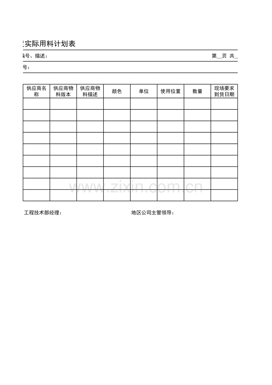 地产集团月度实际用料计划表.xlsx_第2页