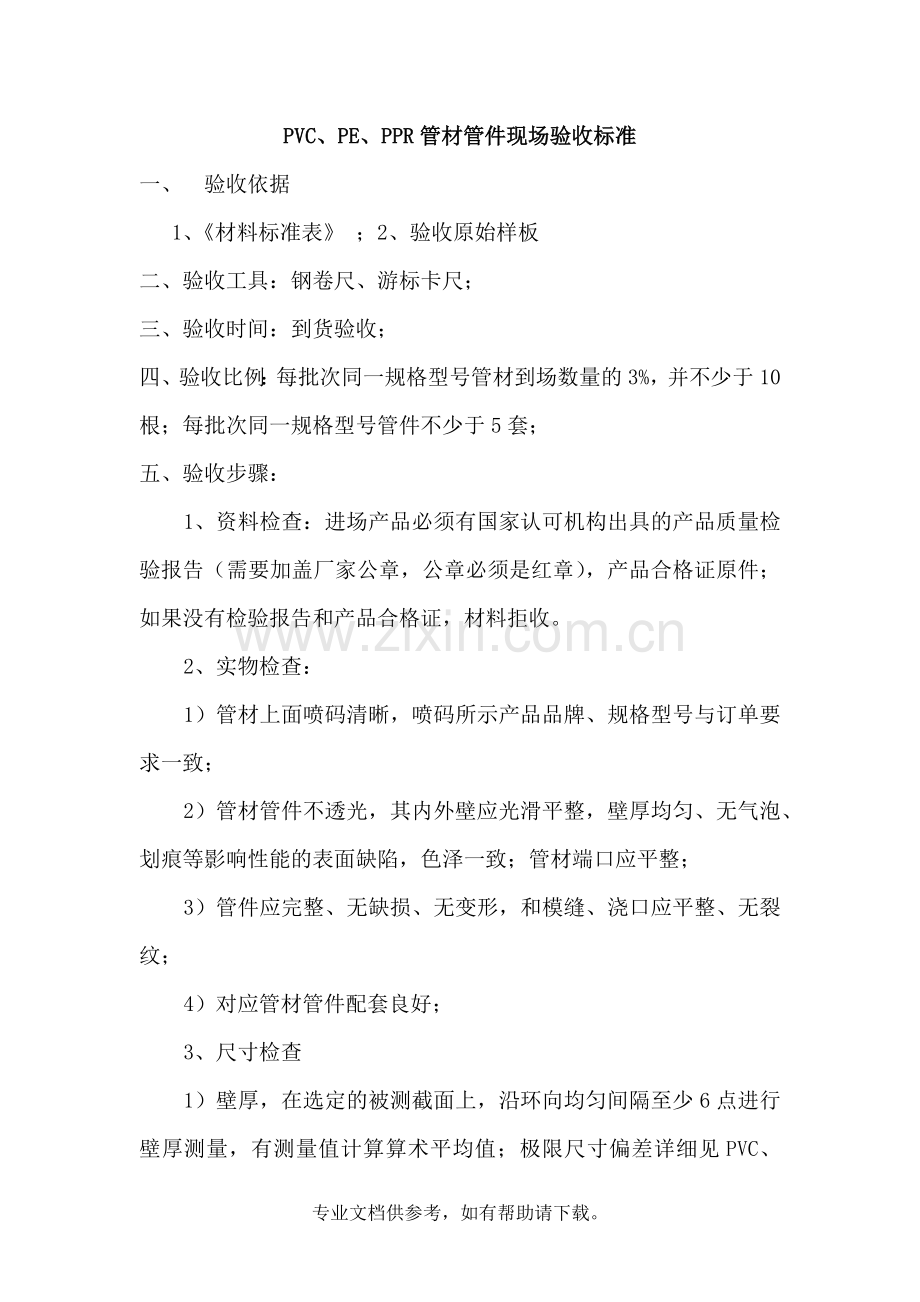 管材管件现场验收标准.doc_第1页